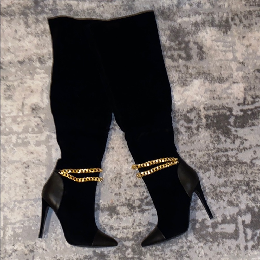 Suede over the knee boots
